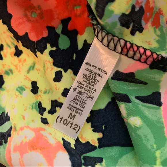 Soprano SS Blouse Floral Print Girls Sz M - Picture 9 of 10